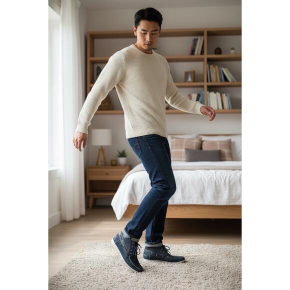 "AKADEMICS" Mens Lace up ankle boot Style SZ 10.5 Blue Preppy Student PLZ READ!! - Picture 1 of 11